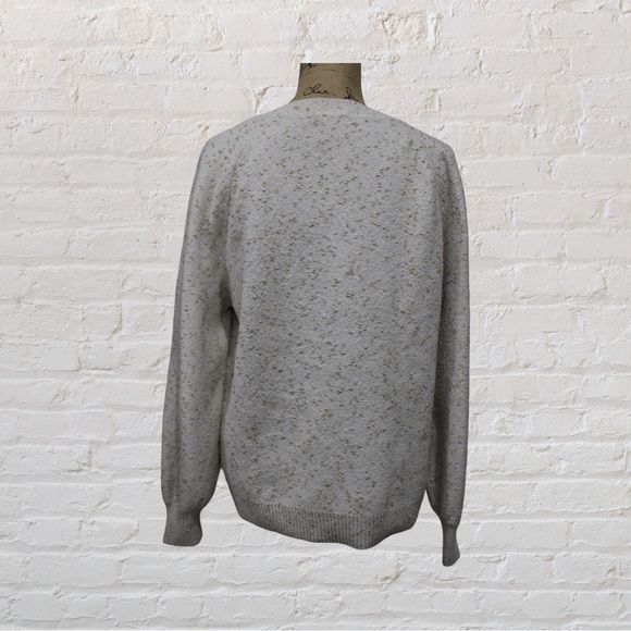 Loft V-Neck Sweater - White/Gold - Picture 3 of 5